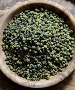Bio Malabar Pfeffer Grün in Holzschale